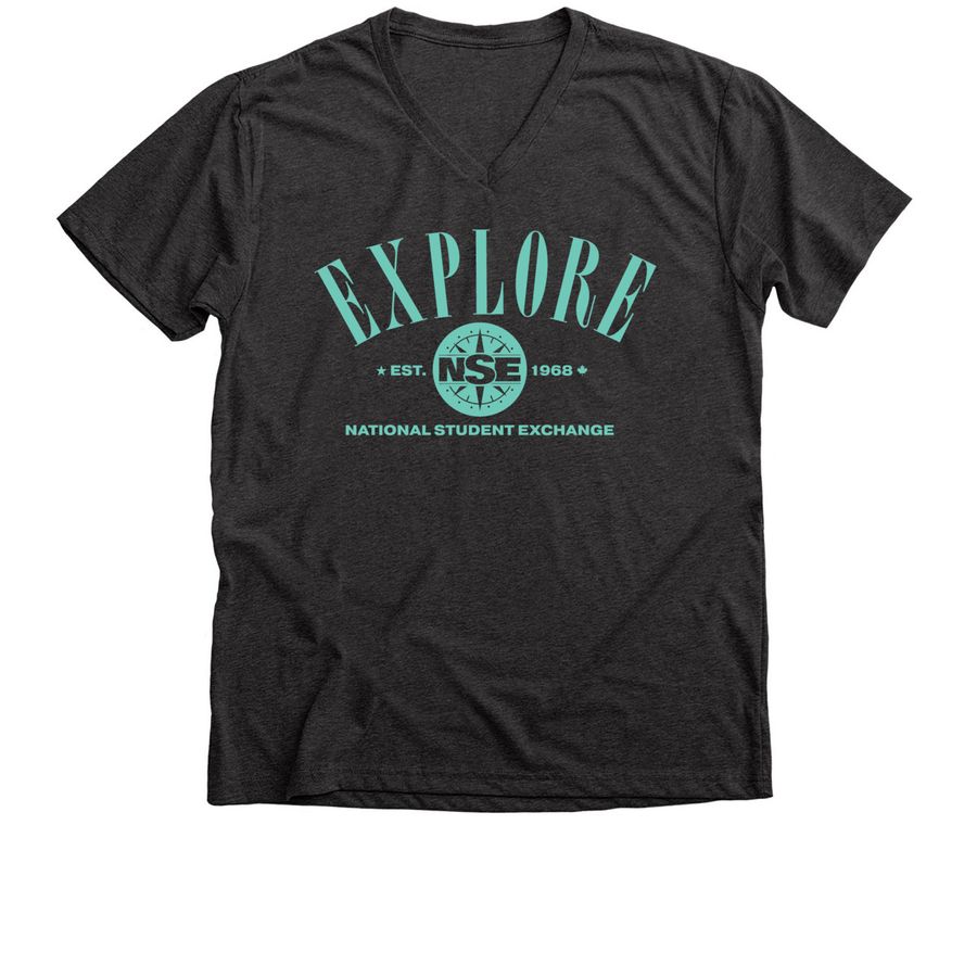 Explore v-neck, a Dark Grey Heather Premium V-Neck Tee