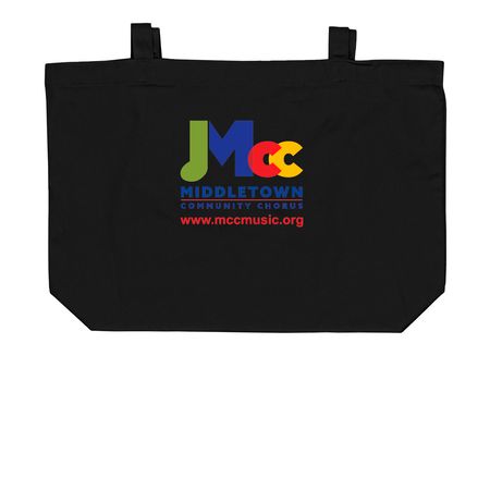 Fall Welcome 2, a Black Large Organic Cotton Tote Bag