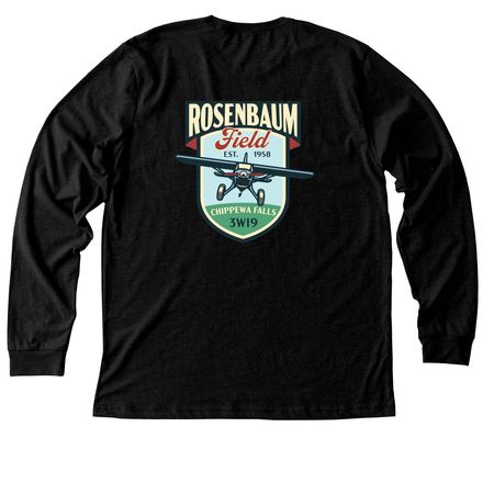 Long Sleeve Shirts Full Color Logo Back, a Black Heather Premium Long Sleeve Tee (back-view)