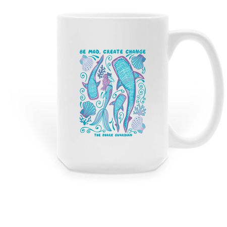 Be Mad, Create Change Mug, a White Large Coffee Mug
