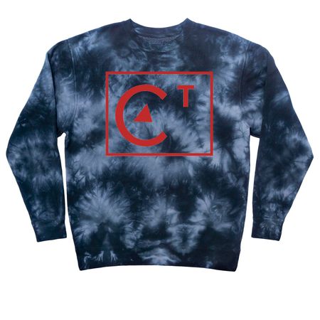 CT Sweatshirt Tye Dye, a Black Tie Dye Crewneck Sweatshirt