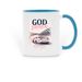 God Driven mug, a Light Blue Two-Tone Ceramic Mug