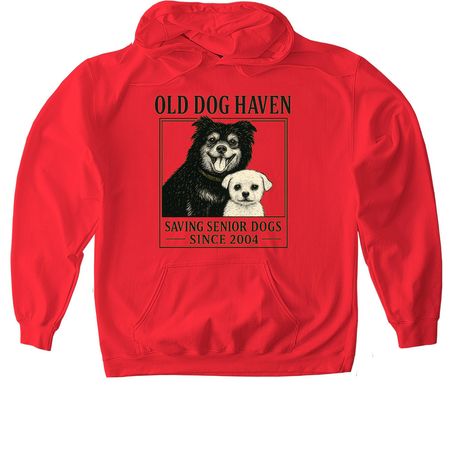 ODH Bear & Mimmo, a Red Gildan Softstyle Pullover Hoodie
