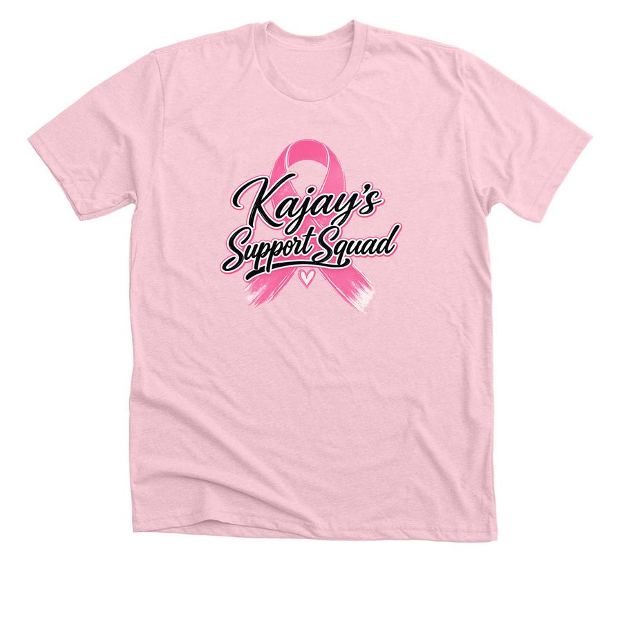 Kajay's Support Squad, a Heather Pink Premium Unisex Tee