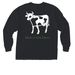 Best in the Barn, a Black Comfort Colors Long Sleeve Pocket Tee (back-view)