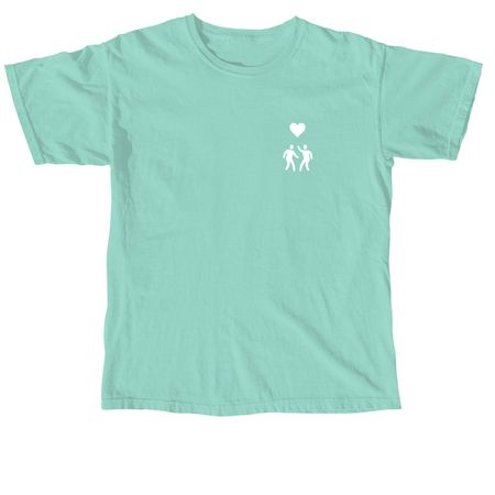baila y ama shirt, a Chalky Mint Comfort Colors Unisex Tee (back-view)