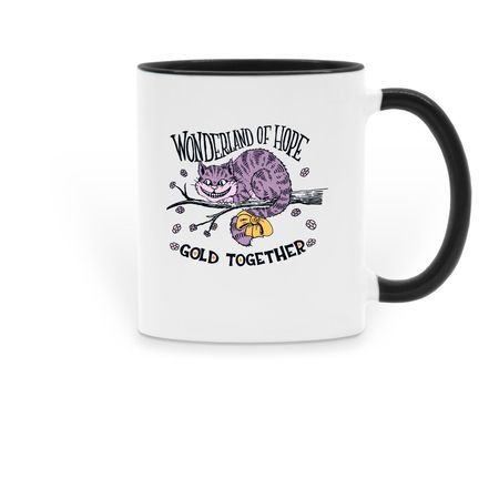 Cup of Wonderland, a Black Two-Tone Ceramic Mug