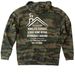 Programs Feature, a Forest Camo Heavyweight Camo Pullover Hoodie (back-view)