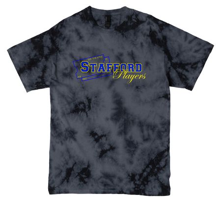 SHS Ticket Logo, a Black Crystal Tie Dye Tee