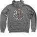 Dog Snuggling Shirt&nbsp;, a Deep Heather Zip Up Hoodie (back-view)