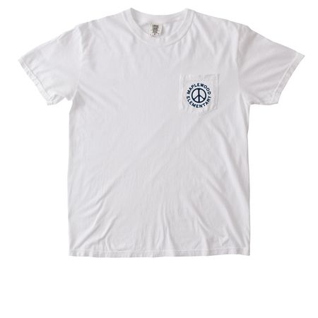 Peacemakers in Navy ? Adult Pocket Tee, a White Comfort Colors Pocket Tee