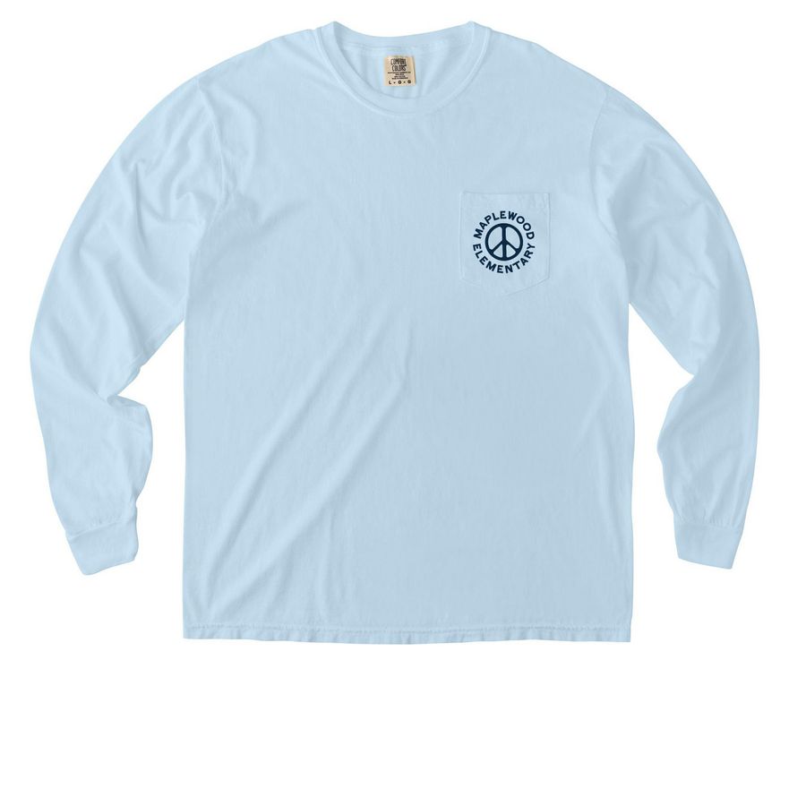 Peacemakers in Navy ? Adult Pocket Tee, a Chambray Comfort Colors Long Sleeve Pocket Tee