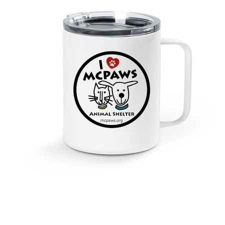 MCPAWS Travel Mug, a White Stainless Steel Travel Mug