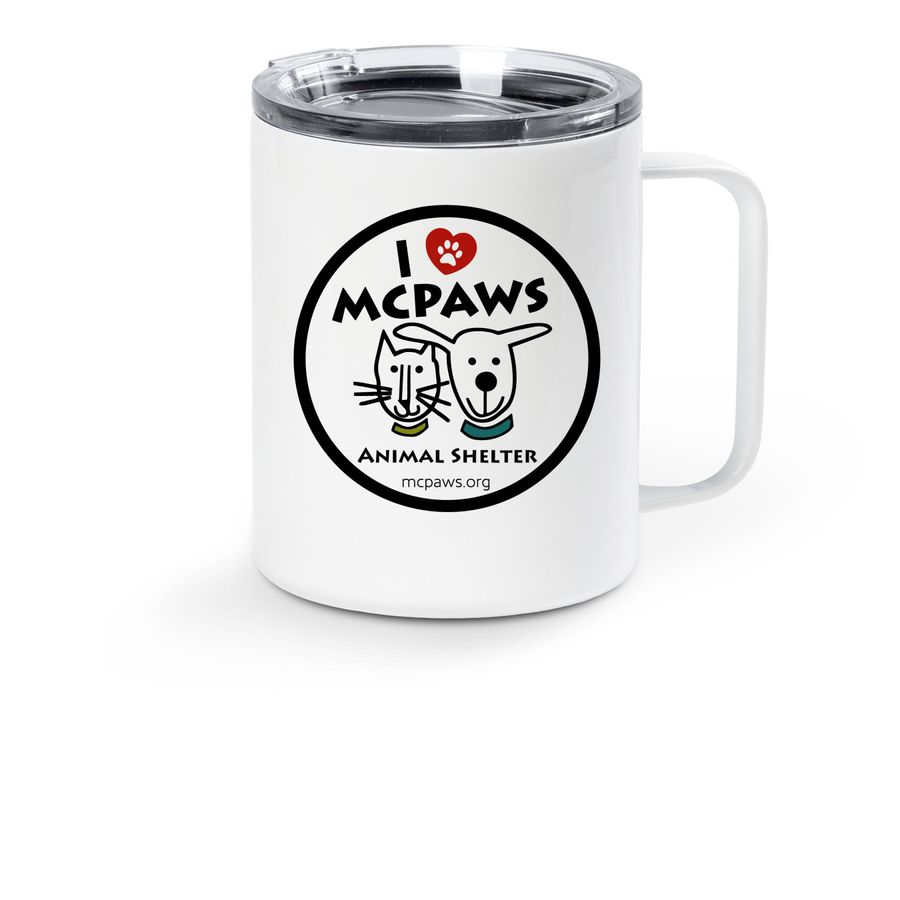 MCPAWS Travel Mug, a White Stainless Steel Travel Mug