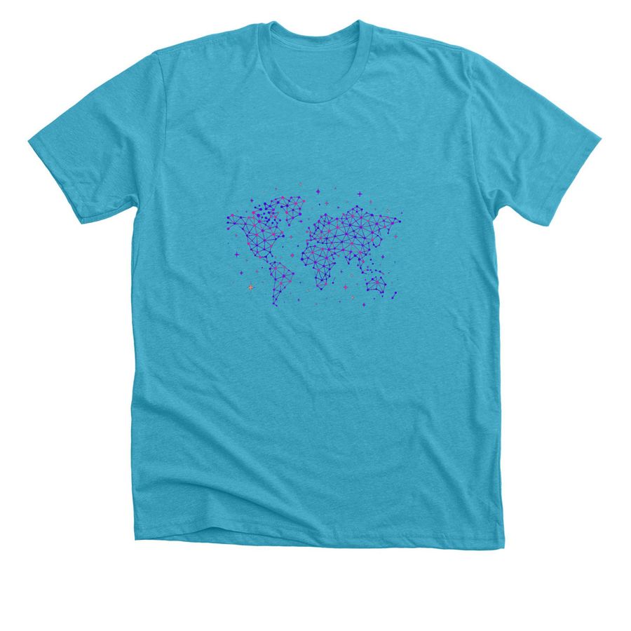 CONNECTed nw, a Heather Aqua Premium Unisex Tee