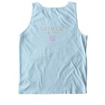 Brand Merch, a Chambray Comfort Colors Tank Top (back-view)