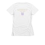 Brand Merch, a White Women's Slim Fit Tee (back-view)