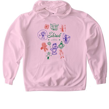 Shrek Jr the Musical The Movie, a Light Pink Gildan Softstyle Pullover Hoodie