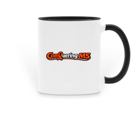 Conquering MS, a Black Two-Tone Ceramic Mug
