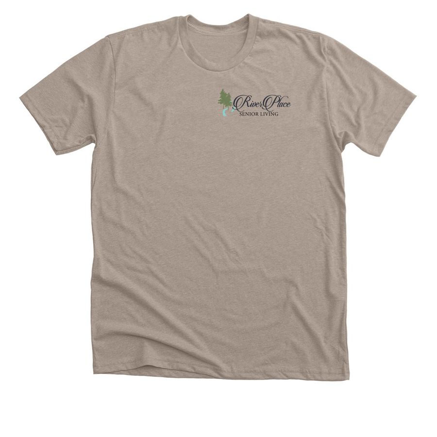 River Place Apparel, a Heather Stone Premium Unisex Tee