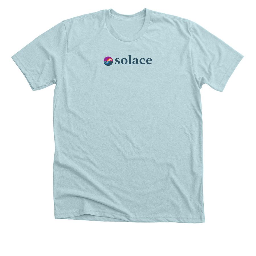 We Heal Together, a Heather Ice Blue Premium Unisex Tee
