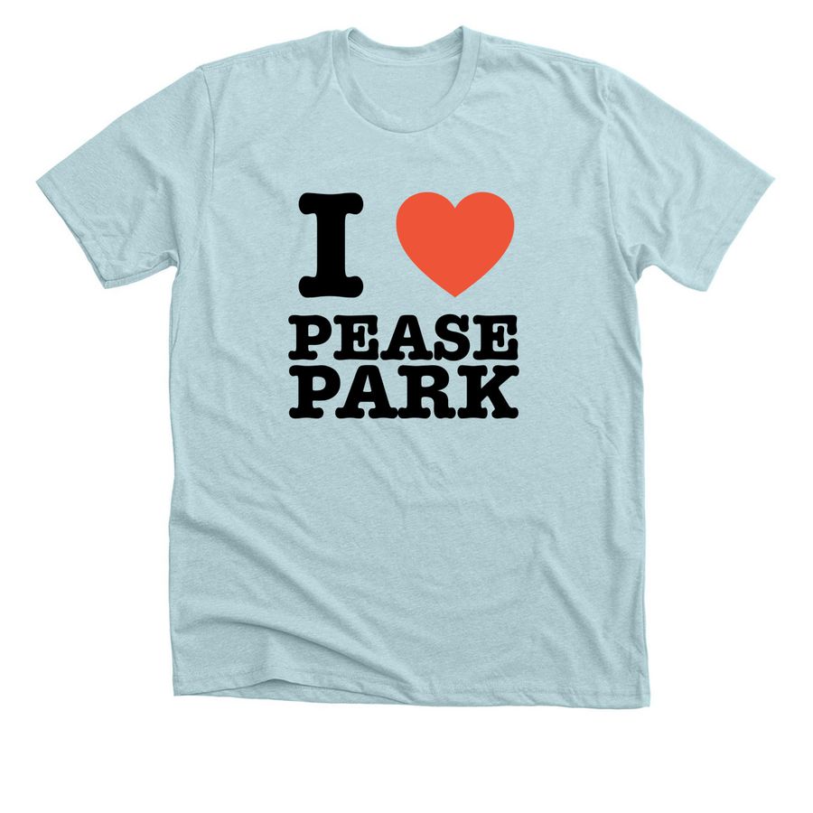 I ?? Pease Park, a Heather Ice Blue Premium Unisex Tee
