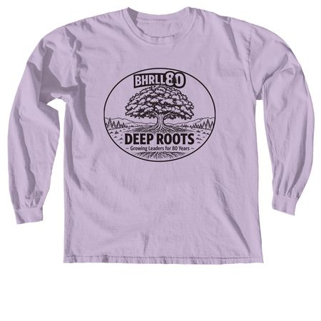 Growing Leaders for 80 Years, a Orchid Comfort Colors Long Sleeve Tee