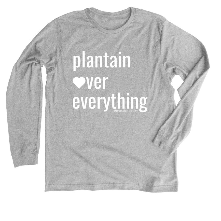 plantain over everything!, a Athletic Heather Premium Long Sleeve Tee