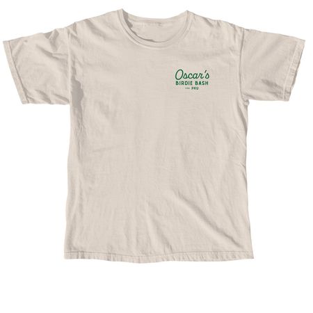 Oscar?s Birdie Bash ? Light Tee, a Ivory Comfort Colors Unisex Tee (back-view)