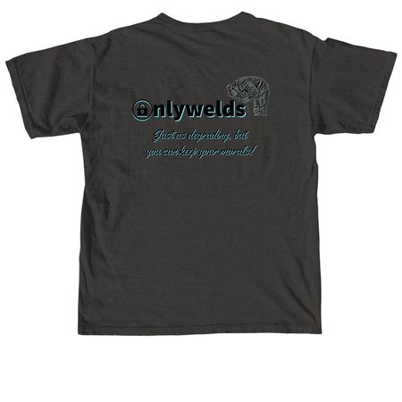 Onlywelds, a Pepper Comfort Colors Unisex Tee (back-view)