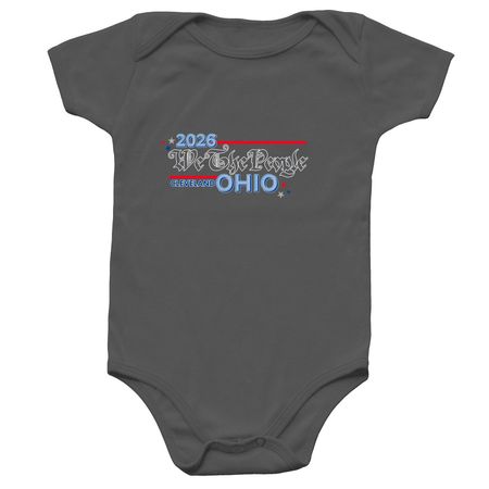 CLEVELAND Baby Onesie - WTP OH, a Charcoal Infant Onesie