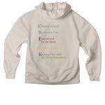 Steadily Formed Light, a Dust Premium Heavyweight Pullover Hoodie (back-view)