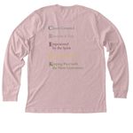 Steadily Formed Light, a Heather Pink Gravel Premium Long Sleeve Tee (back-view)
