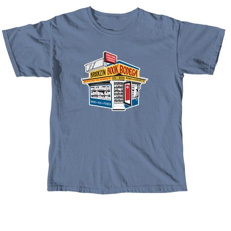 Brooklyn Book Bodega Classic, a Blue Jean Comfort Colors Unisex Tee