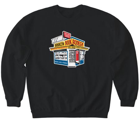 Brooklyn Book Bodega Classic, a Black Softstyle Crewneck Sweatshirt