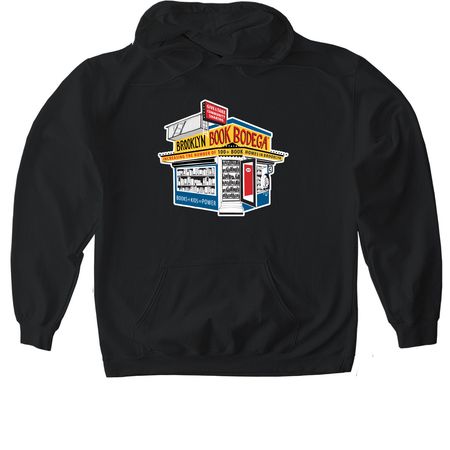 Brooklyn Book Bodega Classic, a Black Gildan Softstyle Pullover Hoodie