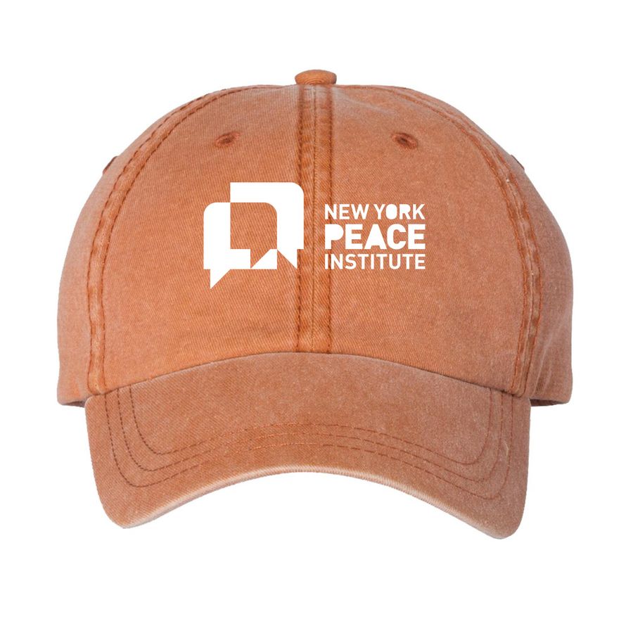 Shop NYPI hats, a Texas Orange Printed Pigment Dye Baseball Cap