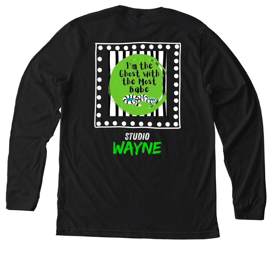 JTF day 2, a Solid Black Blend Premium Long Sleeve Tee (back-view)