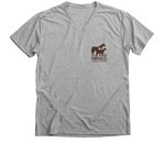 Wilbur!!, a Athletic Heather Premium V-Neck Tee (back-view)