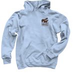 Wilbur!!, a Light Blue Pullover Hoodie (back-view)
