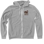Wilbur!!, a Athletic Heather Zip Up Hoodie (back-view)