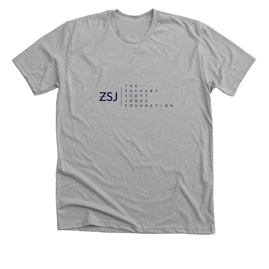 The Zachary Scott Jones Foundation, a Athletic Heather Premium Unisex Tee