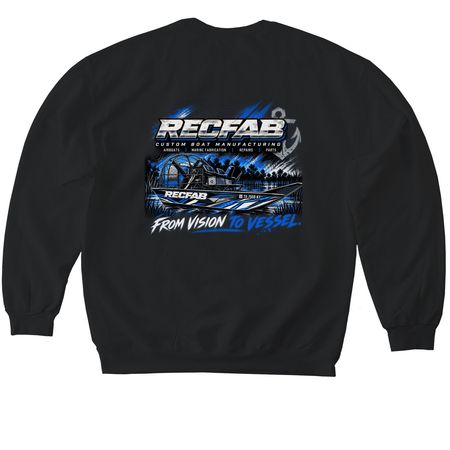 RECFAB, a Black Softstyle Crewneck Sweatshirt