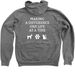 Together We Can Make A Difference - LaMancha, a Deep Heather Zip Up Hoodie (back-view)