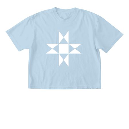 Stretched Ohio Star Tee, a Chambray Comfort Colors Boxy Tee