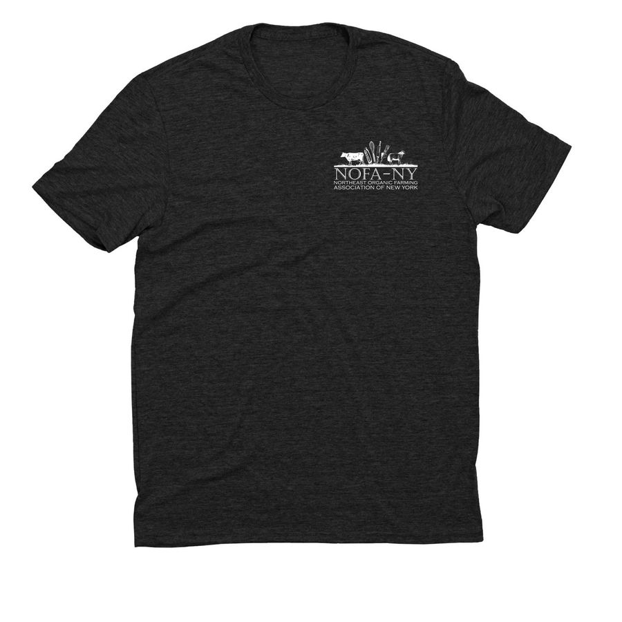 NOFA-NY Tee Shirt, a Space Black Allmade Eco Triblend Unisex Tee