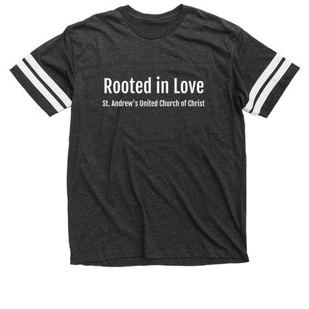 Rooted in Love Jersey T-Shirts, a Vintage Smoke / White Football Jersey Tee