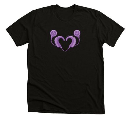 Hear With Love Tee, a Solid Black Blend Premium Unisex Tee