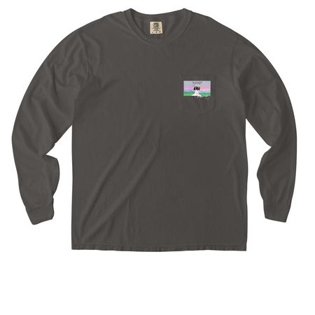 The Zacket Long Sleeved T. VERY limited ETD., a Pepper Comfort Colors Long Sleeve Pocket Tee