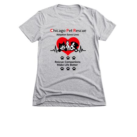 CPR shirts raise money for animals, a Dark Heather Grey Women's Slim Fit Tee